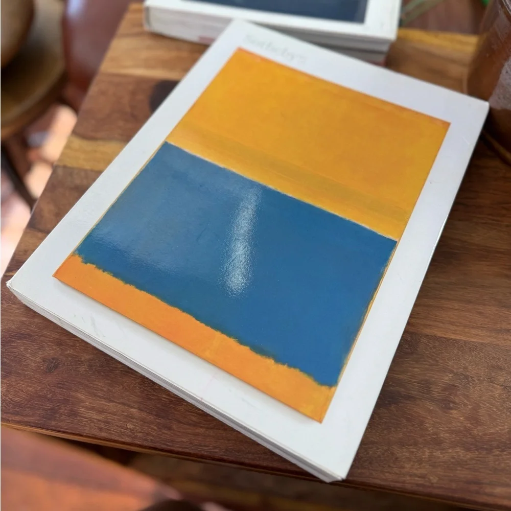 Blue and Yellow Coffee Table Book
